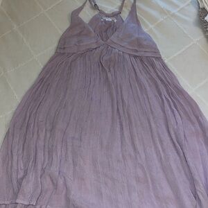Purple dress, tags still on